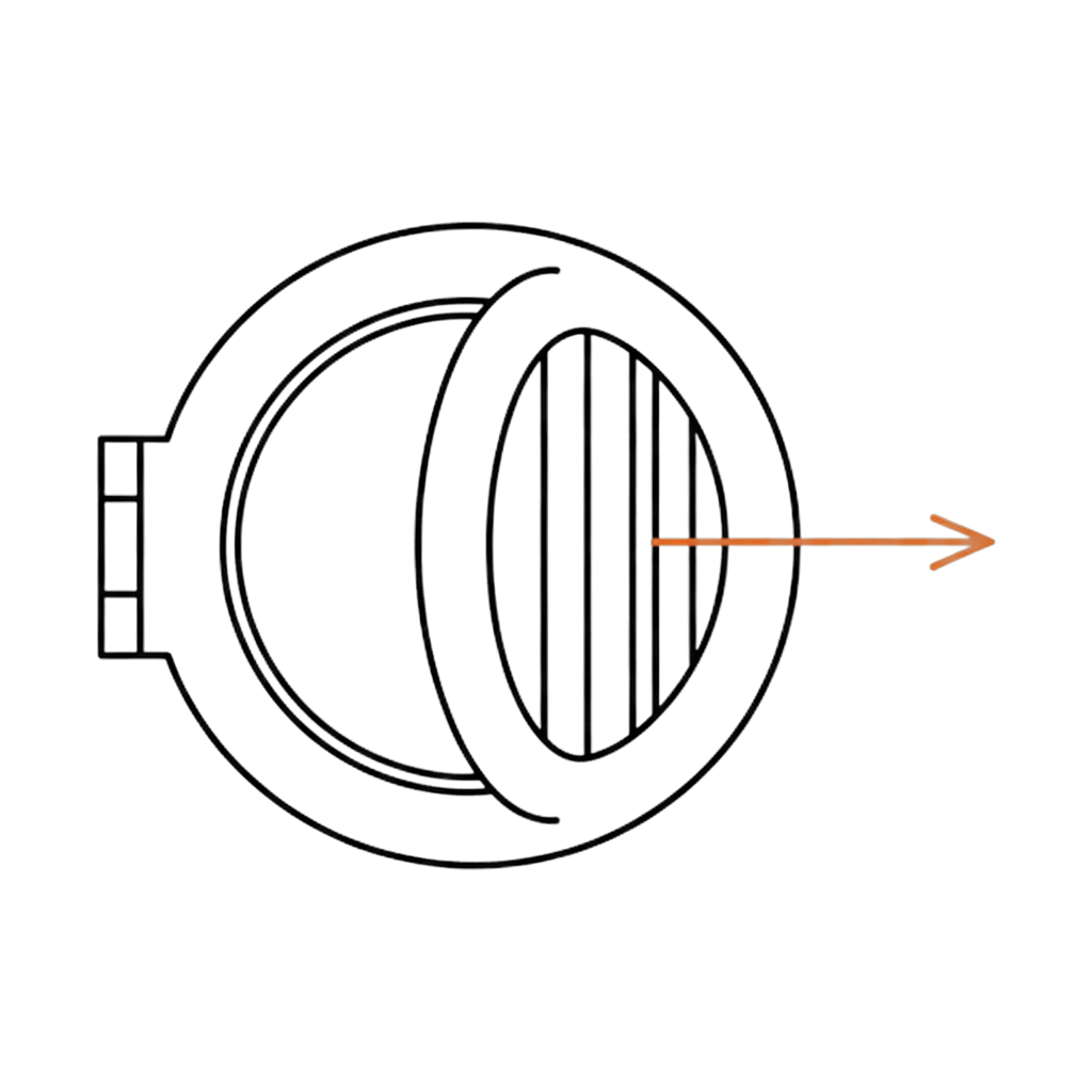 Open vault with an arrow leaving — non-custodial